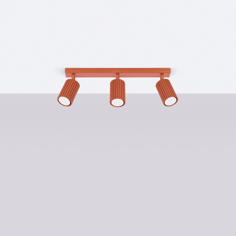 Plafonieră KARBON 3L roșu ocru