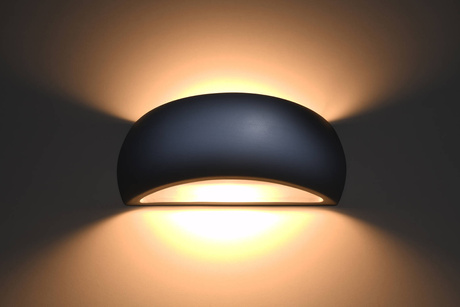PONTIUS lampă de perete ceramică gri + 1x bec LED G9 3000K cald 4.5W 510lm