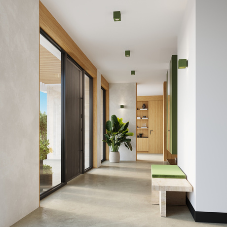 Plafonieră QUAD beton verde măsliniu