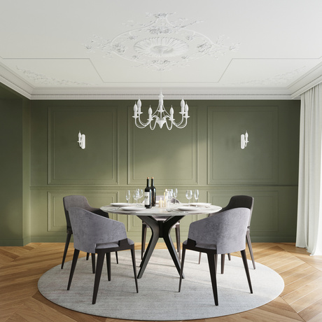 Candelabru MINERWA 3 alb + 3x bec LED E14 3000K cald 7.5W 620lm