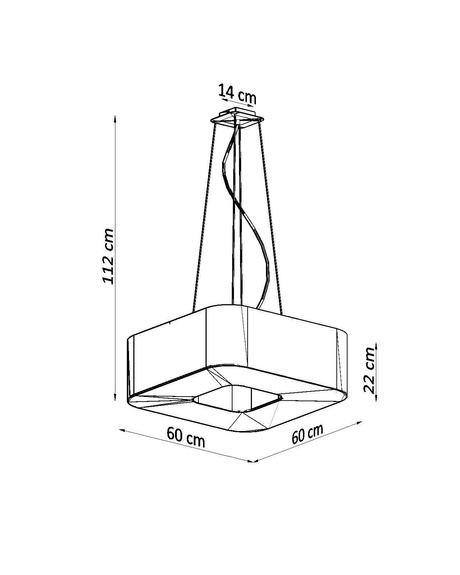 URANO 60 candelabru negru + 8x bec LED E27 3000K cald 7.5W 620lm