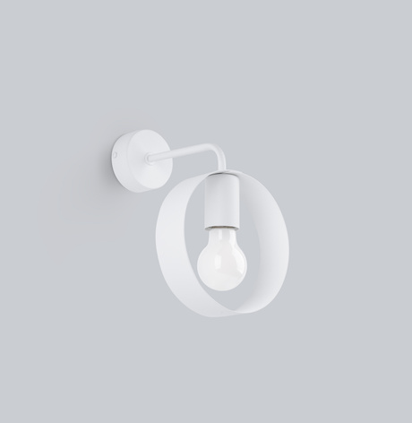 TITRAN 1 lampă de perete alb + 1x bec LED E27 4000K rece 7,5W 690lm