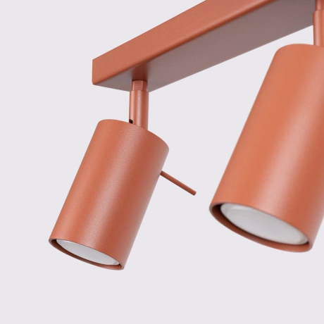 Plafonieră RING 3L roșu ochra