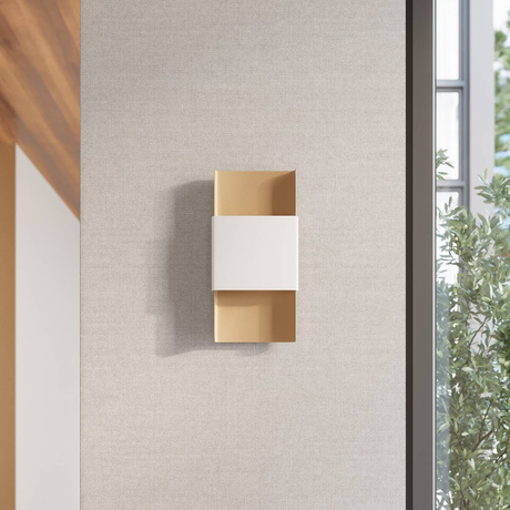 Lampă de perete DURLIN auriu/alb + 2x bec LED G9 4000K Cold 4.5W 460lm