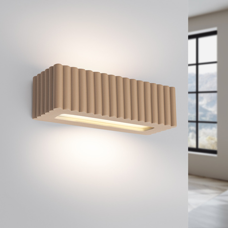 Lampă de perete ceramică RIGATA taupe