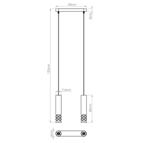 Lampă suspendată LIRO 2 alb
