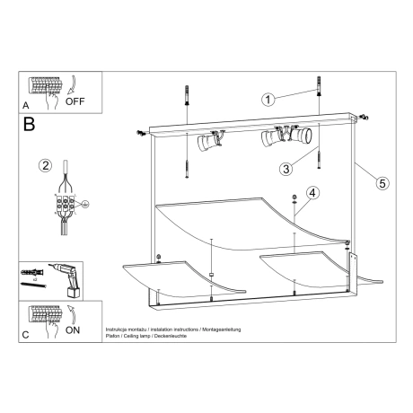 Plafonieră CELIA alb