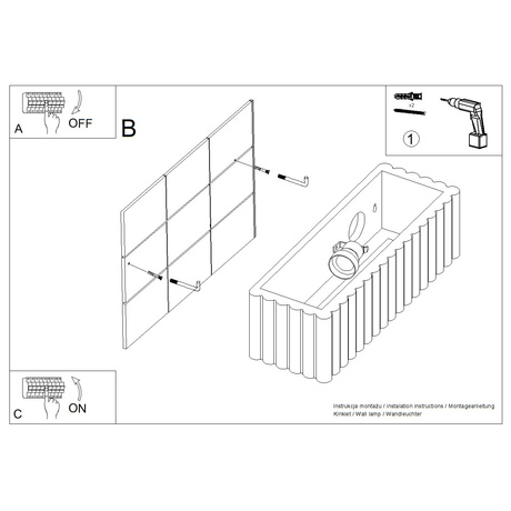 Lampă de perete ceramică RIGATA taupe