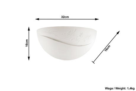 BELLA lampă de perete din ceramică