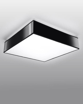 Plafonieră HORUS 25 BLACK + 1x bec LED E27 3000K Warm 7.5W 620lm