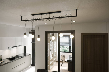 Candelabru SALAMANCA 6 negru + 6x bec LED E27 4000K rece 7.5W 650lm