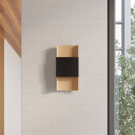 Lampă de perete DURLIN auriu/negru + 2x bec LED G9 4000K Cold 4.5W 460lm