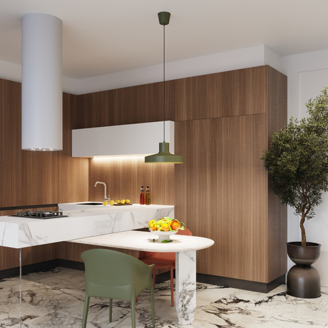 Lampă suspendată BILO verde măsliniu