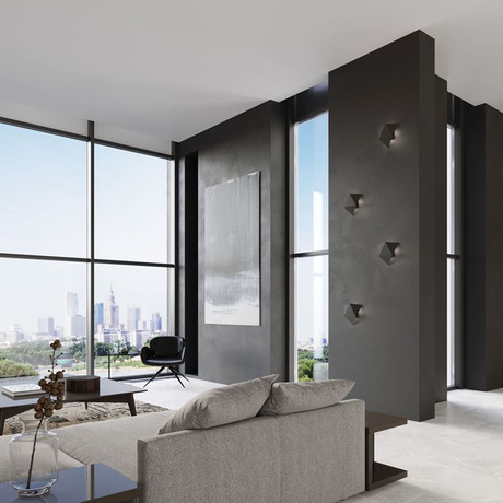 SOLIDO lampă de perete negru + 1x bec LED G9 3000K cald 4.5W 510lm