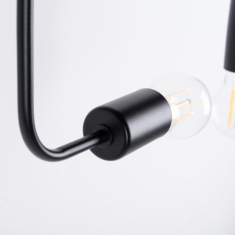 Candelabru VECTOR 8 negru + 8X bec LED E27 3000K 7W 760lm