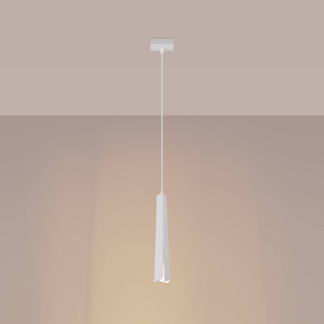 PRYSM 1 lampă suspendată albă + 1x bec LED G9 3000K Warm 4,5W 450lm