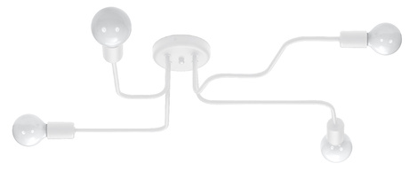 Candelabru HECTOR 4 alb + 4x bec LED E27 3000K cald 7.5W 620lm