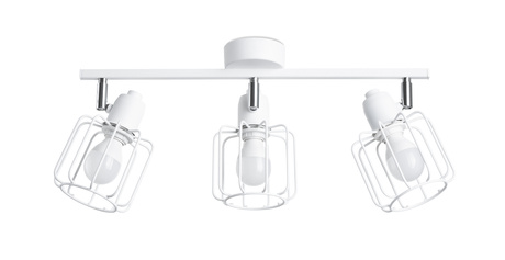 Plafonieră BELUCI 3 alb + 3x bec LED E14 4000K Rece 7.5W 680lm