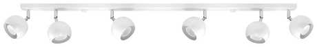 Plafonieră OCULARE 6L alb + 6x bec LED GU-10 3000K cald 7W 620lm