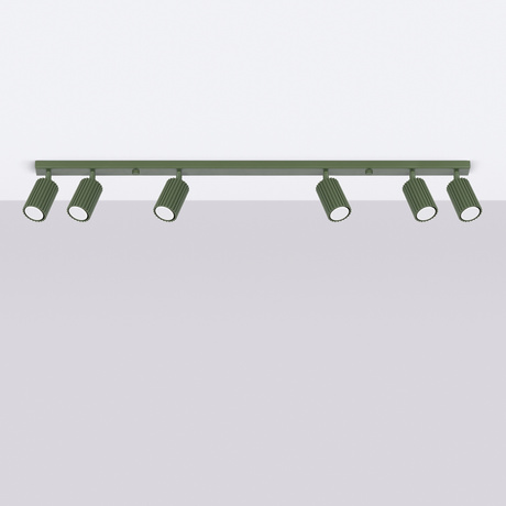 Plafonieră KARBON 6L verde măsliniu