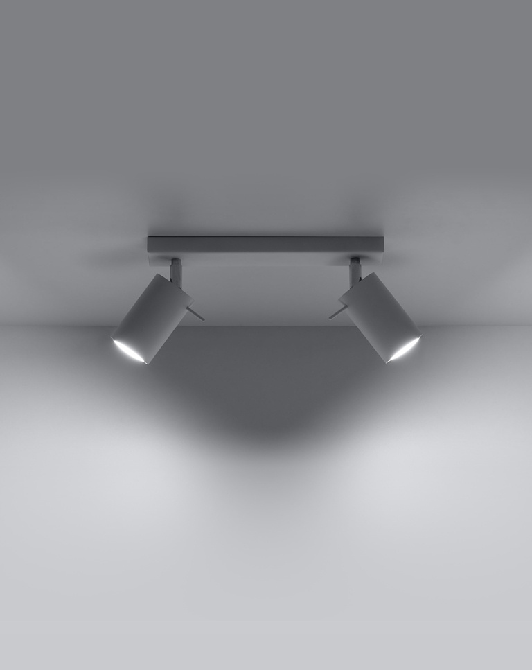 Plafonieră RING 2 alb + 2x bec LED GU-10 3000K cald 7W 620lm