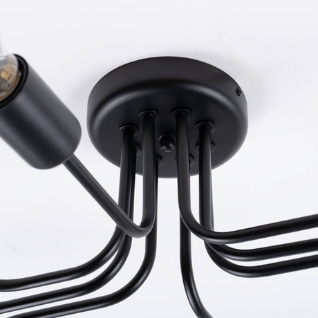 Candelabru VECTOR 8 negru + 8X bec LED E27 3000K 7W 760lm