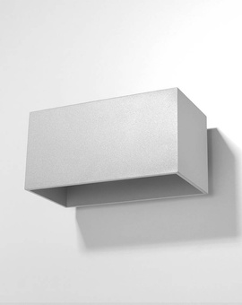 QUAD MAXI gri lampă de perete + 2x bec LED G9 3000K cald 4.5W 510lm