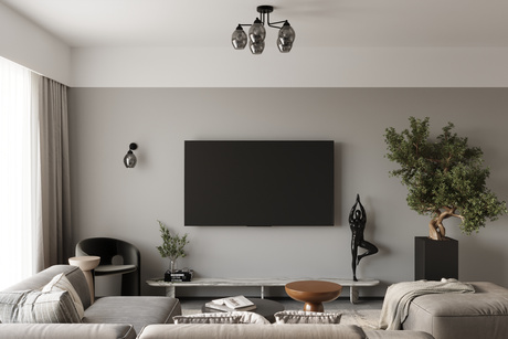 Candelabru FILLAN 5 negru + 5x bec LED E27 3000K cald 7.5W 620lm