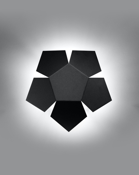 PENTA lampă de perete negru + 2x bec LED G9 3000K cald 4.5W 510lm