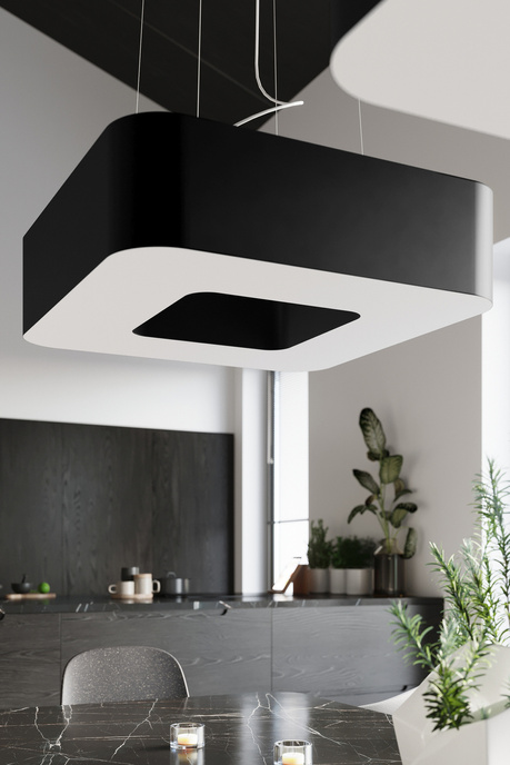 URANO 60 candelabru negru + 8x bec LED E27 3000K cald 7.5W 620lm