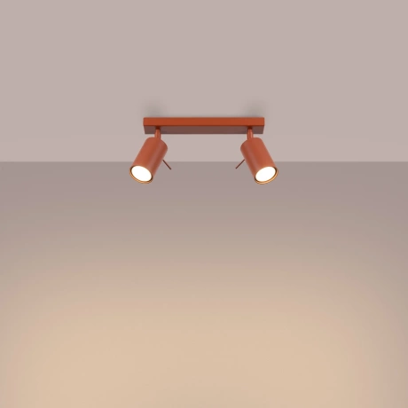 Plafonieră RING 2 roșu ochra