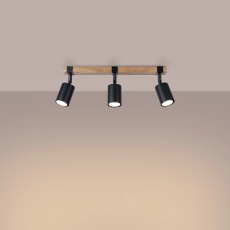 Plafonieră FAGER 3 negru