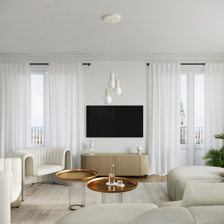 Lampă suspendată HALO 3P bej