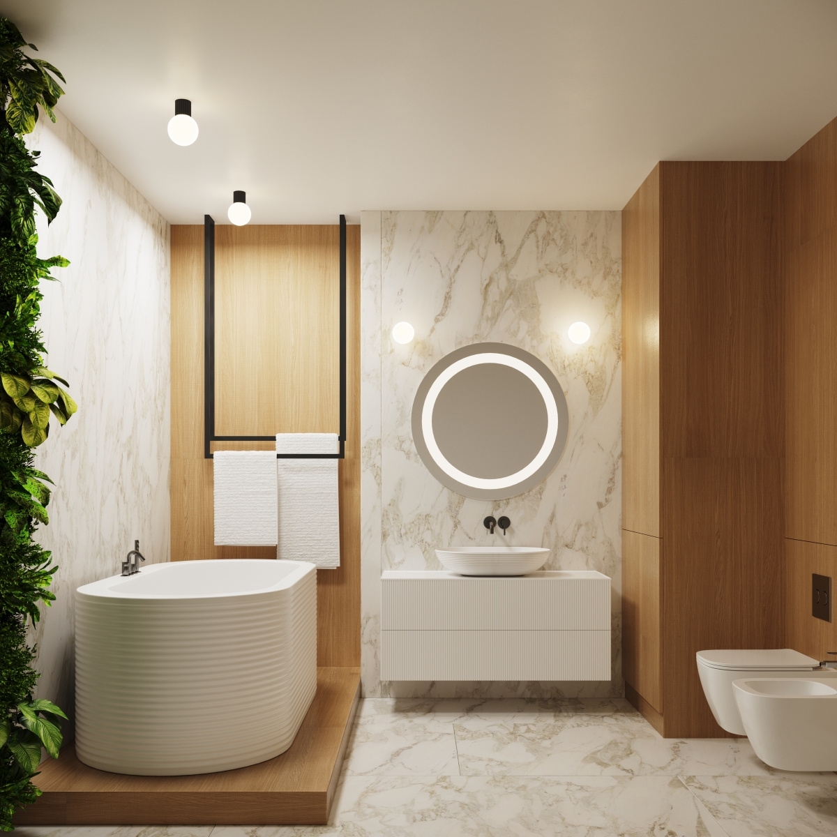 Aplica de perete HALO neagra IP44