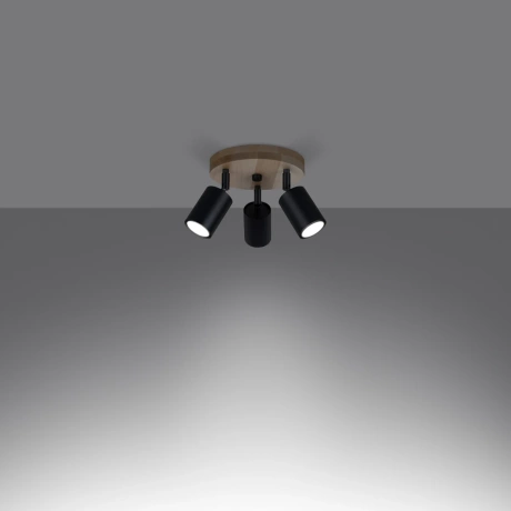 Plafonieră VERDO 3P negru