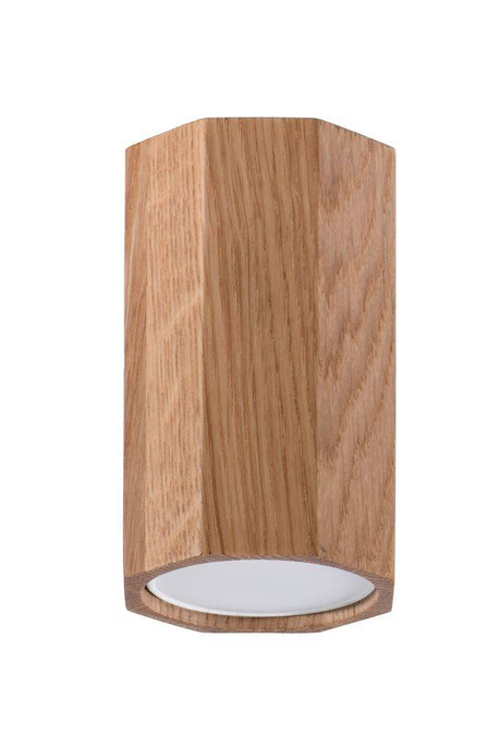 Plafonieră ZEKE 10 oak + 1x bec LED GU-10 4000K Cold 7W 630lm