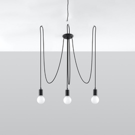 Candelabru EDISON 3 negru