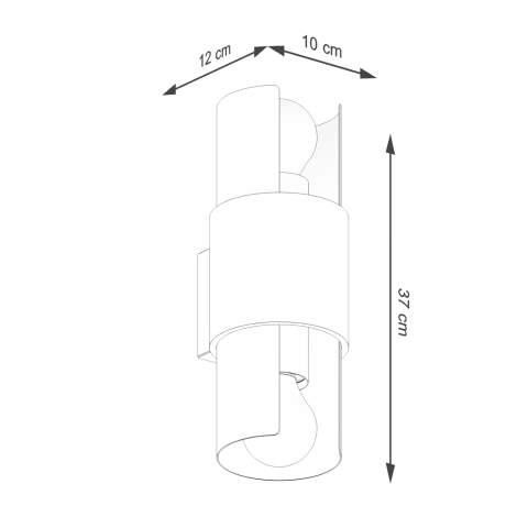 Lampă de perete FLASH 2 alb