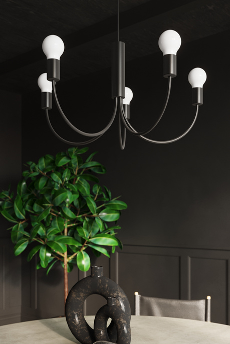 Candelabru PICCOLO 5 + 5x Bec LED E27 3000K Warm 7.5W 620lm