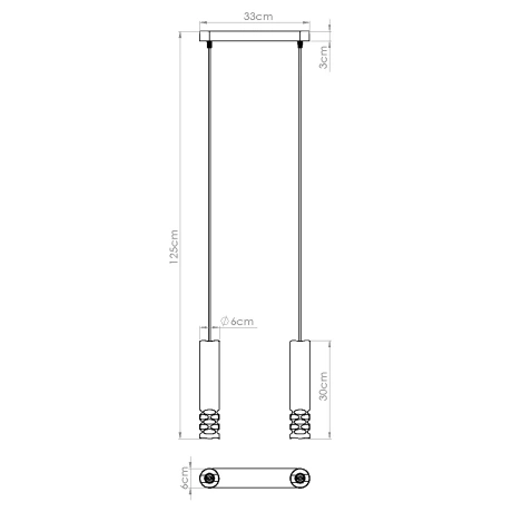 Lampă suspendată LIRO 2 alb