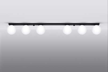 Plafonieră YOLI 6 negru + 6x bec LED G9 3000K Warm 4.5W 450lm