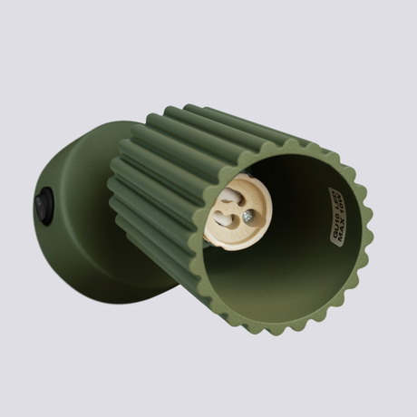 Lampă de perete KARBON verde măsliniu cu întrerupător