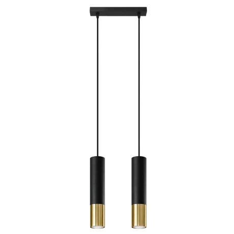 Lampă suspendată LOOPEZ 2 negru/golden