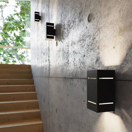 BLOCCO lampă de perete negru + 1x bec LED G9 4000K rece 4,5W 530lm