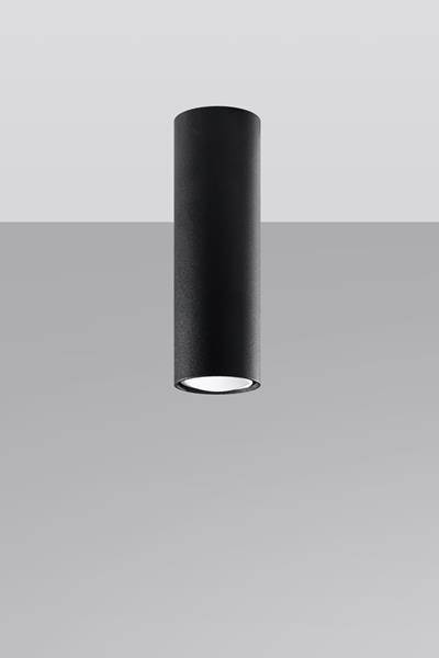 Plafonieră LAGOS 20 negru + 1x bec LED GU-10 3000K Warm 7W 620lm