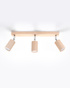 Plafonieră BERG 3 lemn natural + 3x bec LED GU-10 3000K Warm 7W 620lm