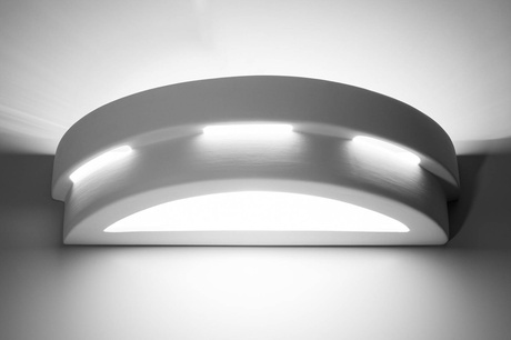 Aplică ceramică HELIOS alb + 1x bec LED E27 4000K rece 7,5W 650lm