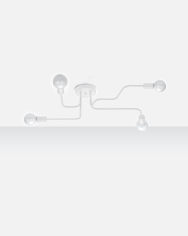 Candelabru HECTOR 4 alb + 4x bec LED E27 4000K rece 7.5W 650lm