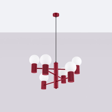 Candelabru HALO 6 burgundy