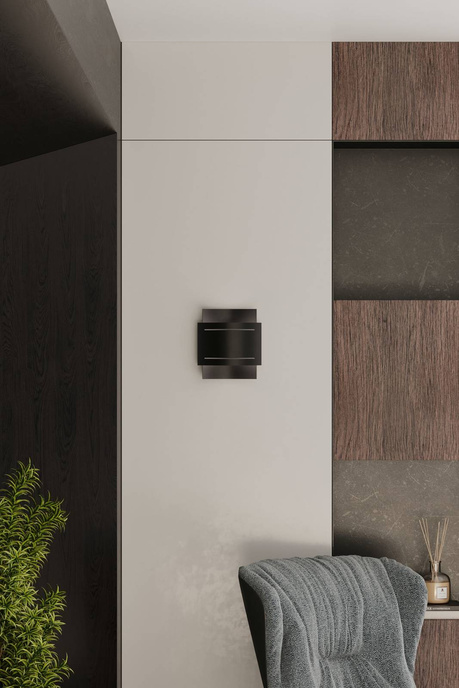 HESTIA lampă de perete negru + 1x bec LED G9 4000K rece 4,5W 530lm